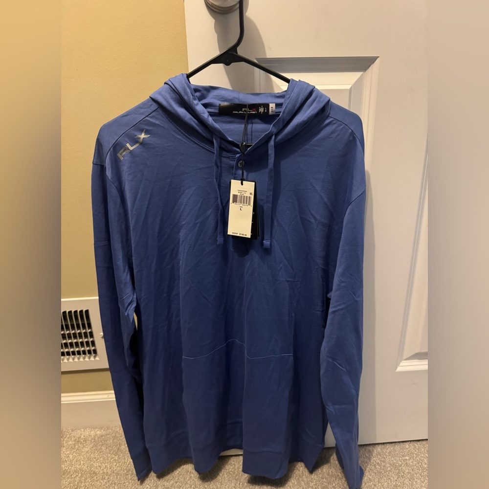 RLX Ralph Lauren Blue Hooded Shirt